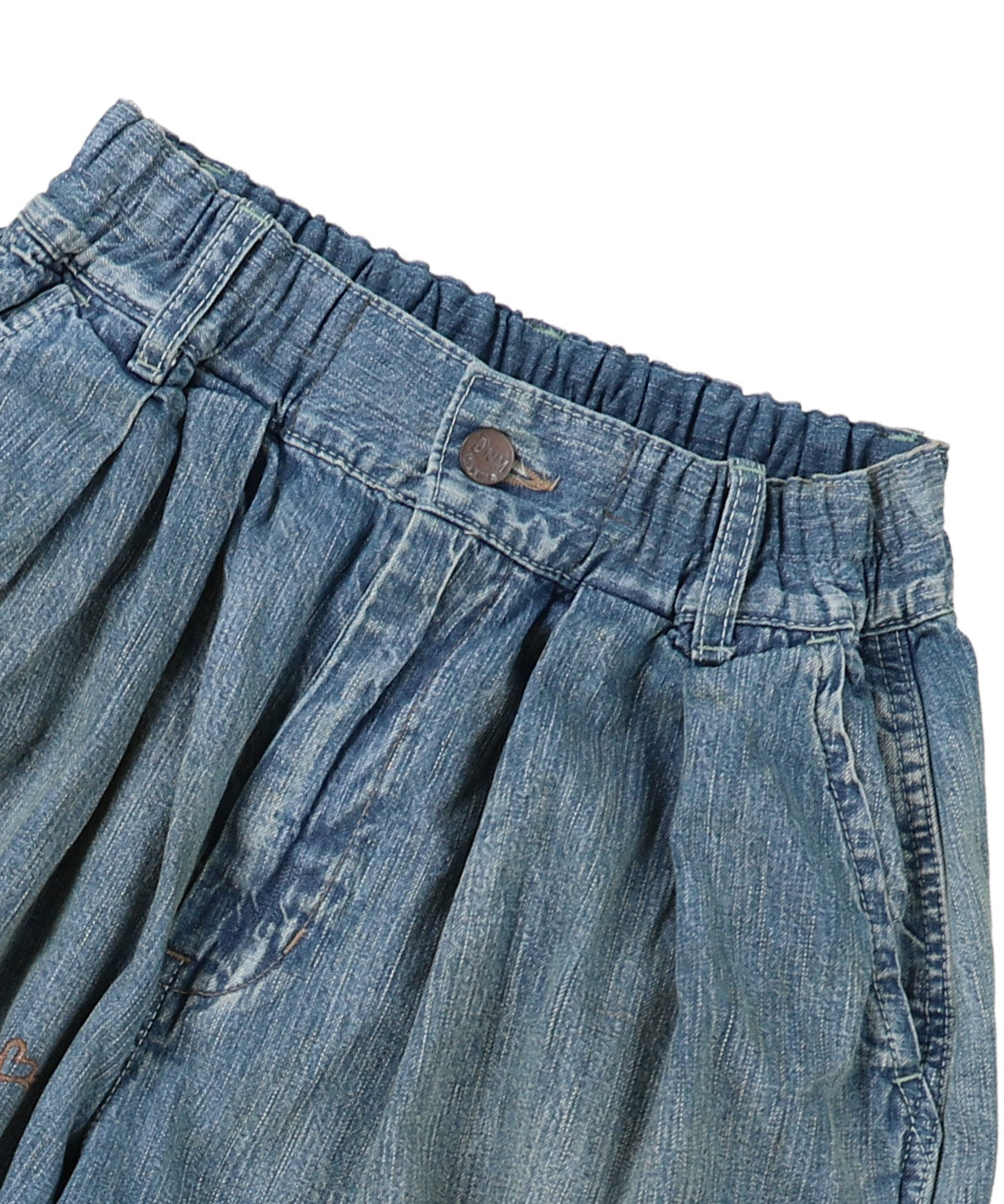8oz Denim Scribble Balloon Pants(LADIES)