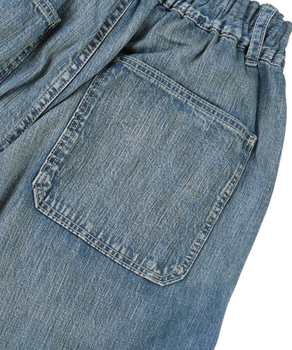 8oz Denim Scribble Balloon Pants(LADIES)