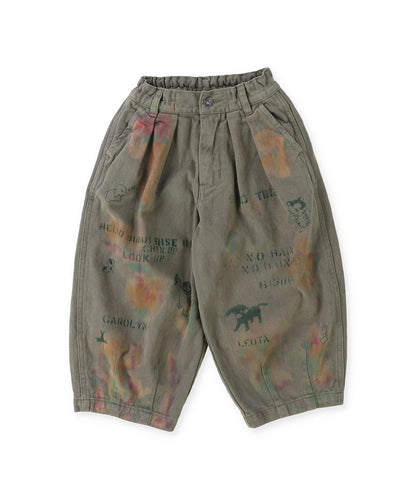 Wool-back Twill Colorful Balloon Pants(LADIES)