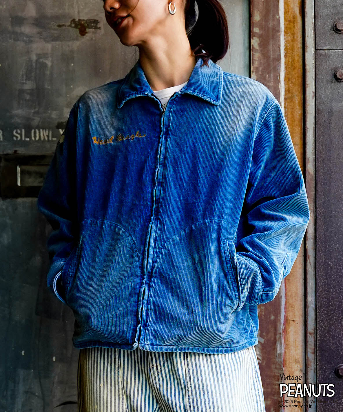 Indigo Corduroy SNOOPY Jacket(LADIES)