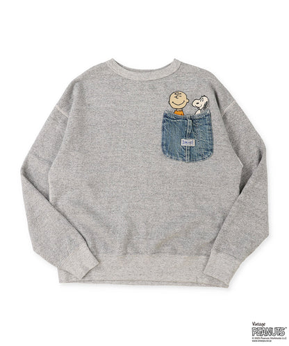 Vintage Fleece SNOOPY Pocket Sweatshirt(LADIES)