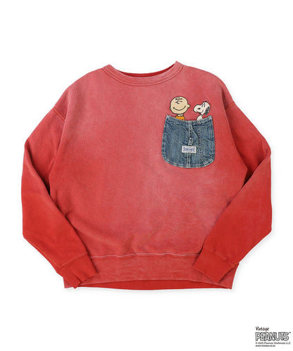 Vintage Fleece SNOOPY Pocket Sweatshirt(LADIES)