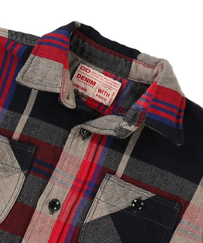 Uneven Plaid Shirt