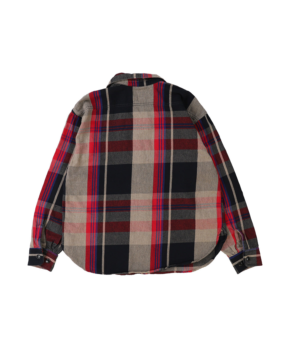 Uneven Plaid Shirt(LADIES)