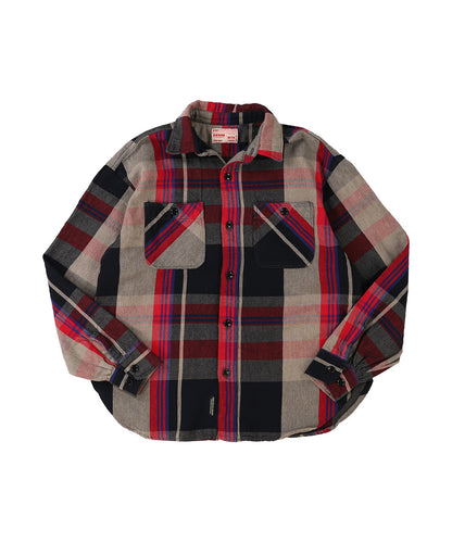 Uneven Plaid Shirt(LADIES)