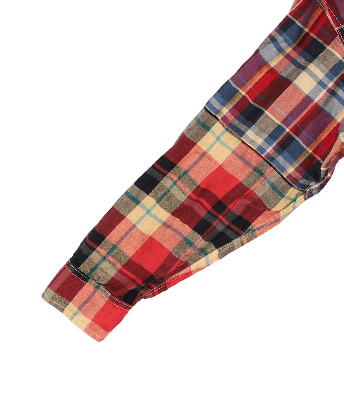 Uneven Colorful Plaid Shirt(MENS)
