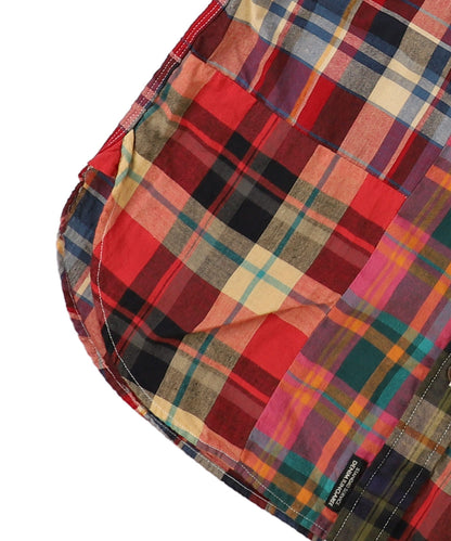 Uneven Colorful Plaid Shirt(MENS)