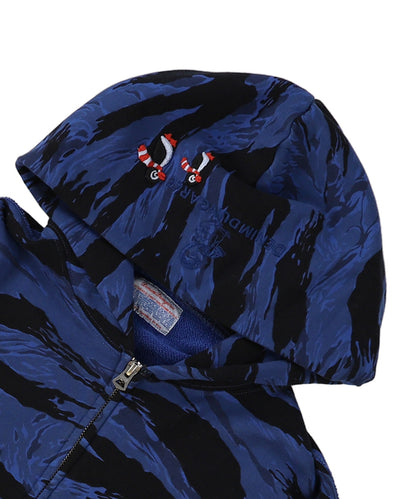 Patterned Zip-up Sweat Hoodie(LADIES)