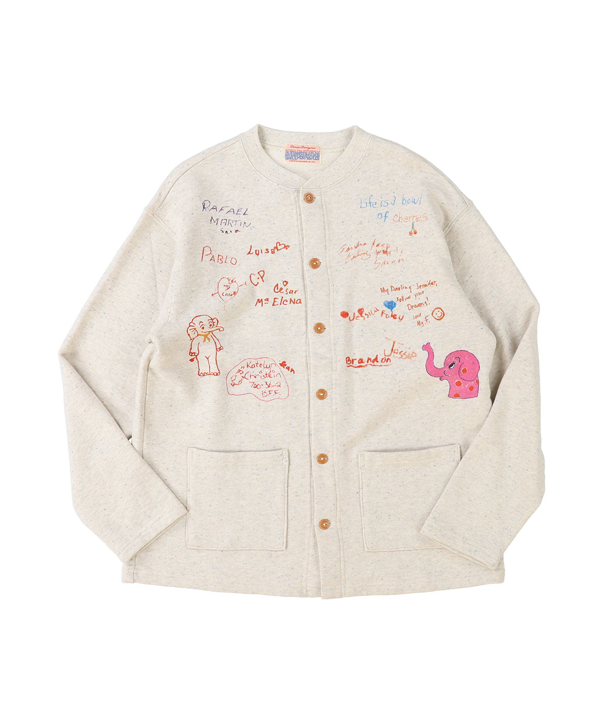 PENNIE Scribble Sweat Cardigan(LADIES)