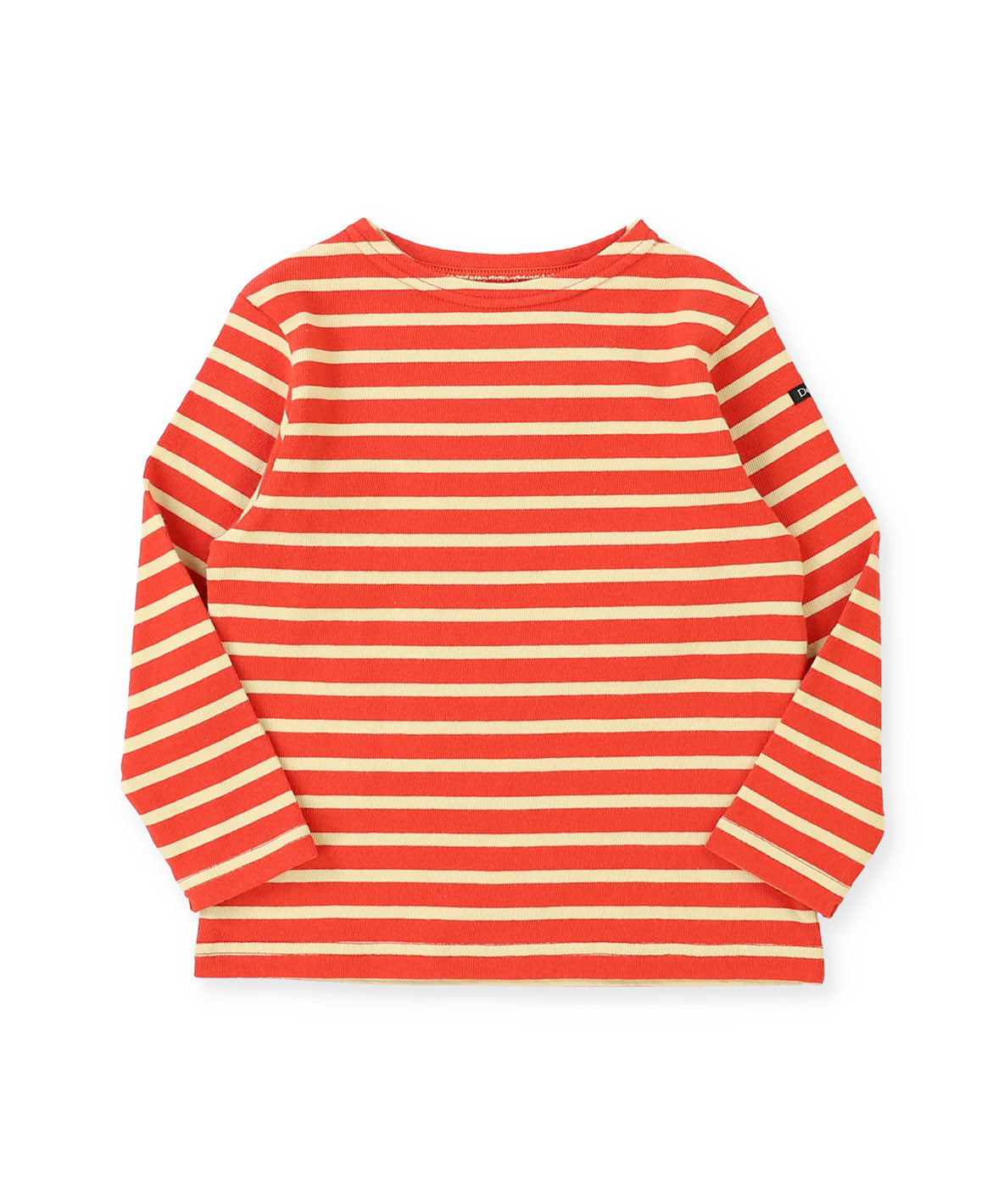 Striped Cotton Jersey Boat-neck Long Sleeve Tee