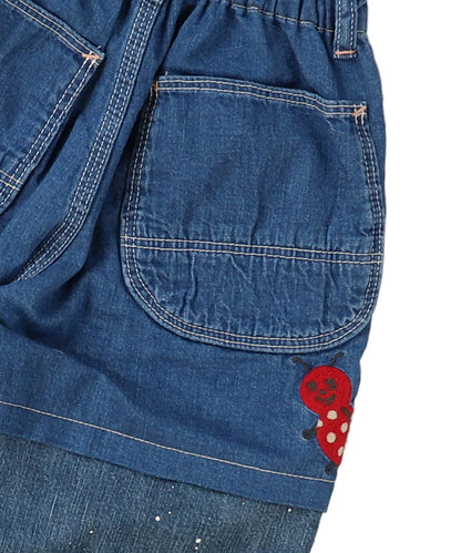 Denim Switched Design Pants