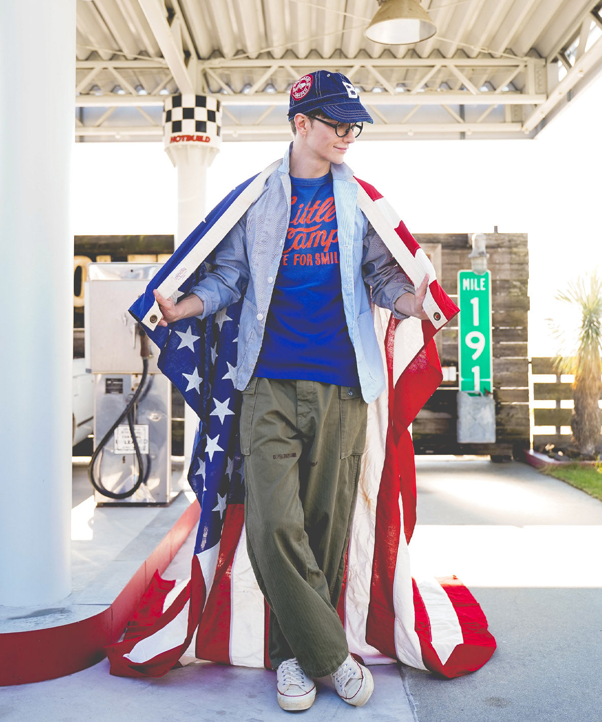Herringbone Parachute Pants(MENS)