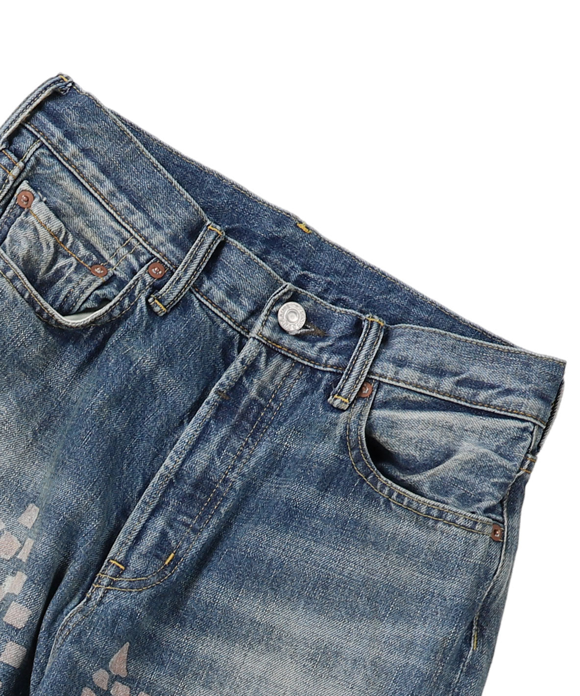 12oz HOME MADE Denim Printed Long Pants(LADIES)