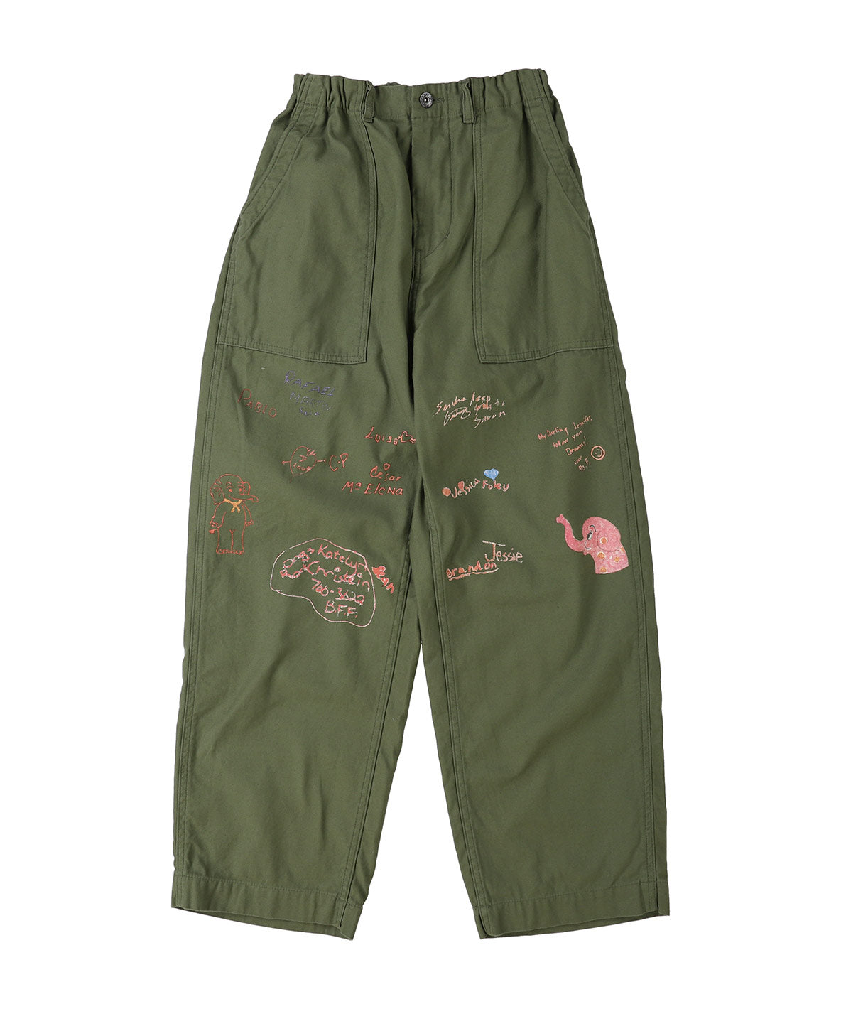 Military Backsatin Scribble Pants(LADIES)