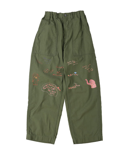 Military Backsatin Scribble Pants(LADIES)
