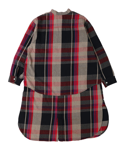 Uneven Plaid Dress(LADIES)