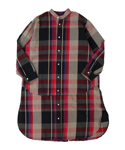 Uneven Plaid Dress(LADIES)