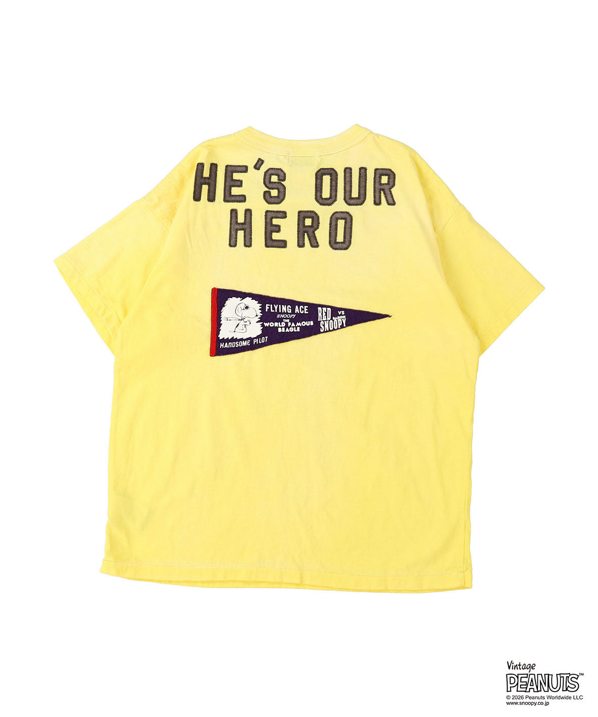 Vintage Cotton Jersey SNOOPY HERO Tee(LADIES)
