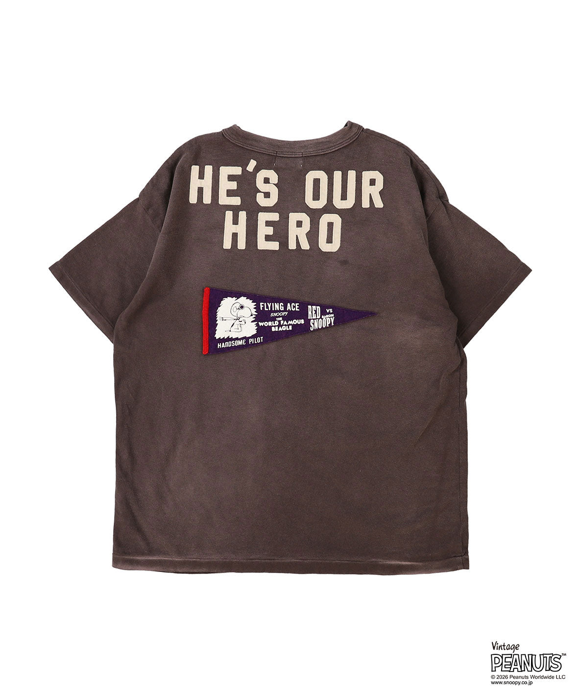 Vintage Cotton Jersey SNOOPY HERO Tee(LADIES)