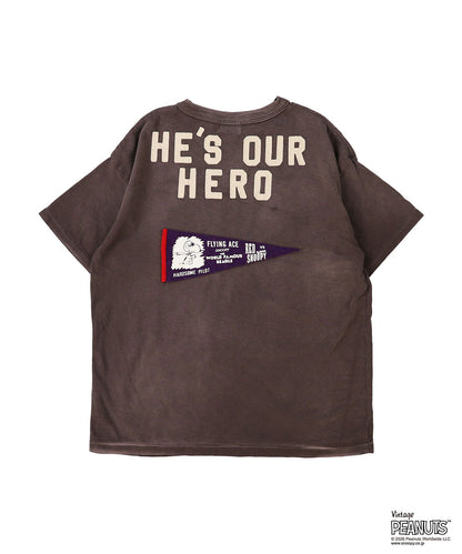 Vintage Cotton Jersey SNOOPY HERO Tee(LADIES)