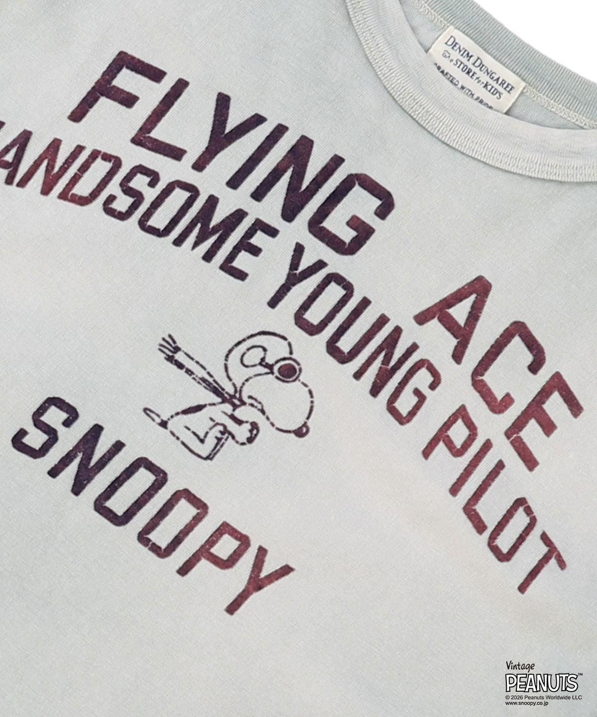 Vintage Cotton Jersey SNOOPY HERO Tee(LADIES)