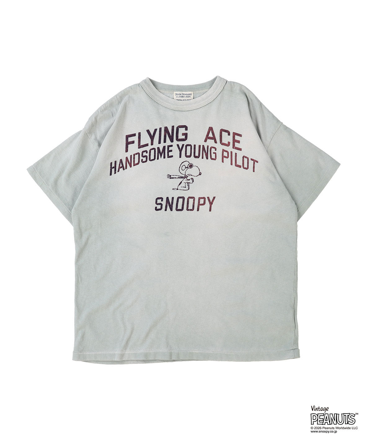 Vintage Cotton Jersey SNOOPY HERO Tee(LADIES)