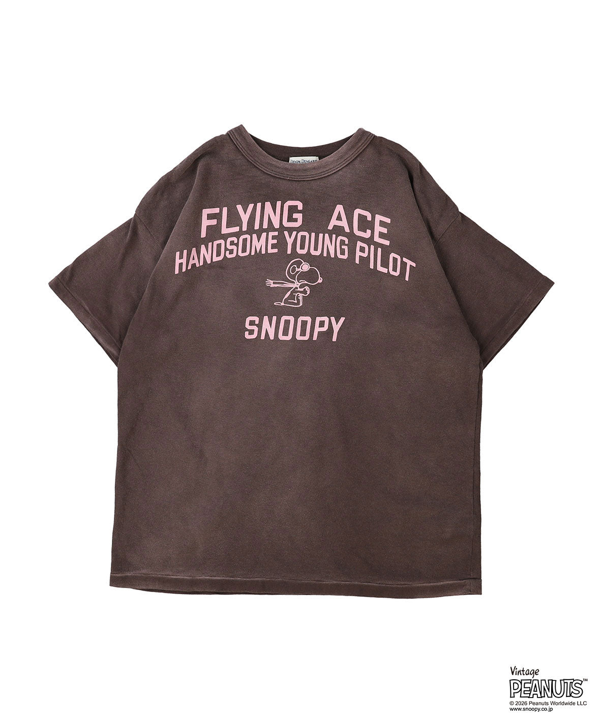Vintage Cotton Jersey SNOOPY HERO Tee(LADIES)