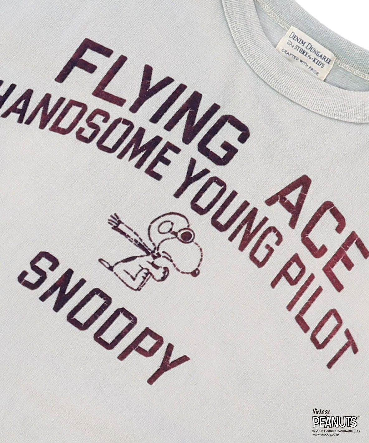 Vintage Cotton Jersey SNOOPY HERO Tee(MENS)
