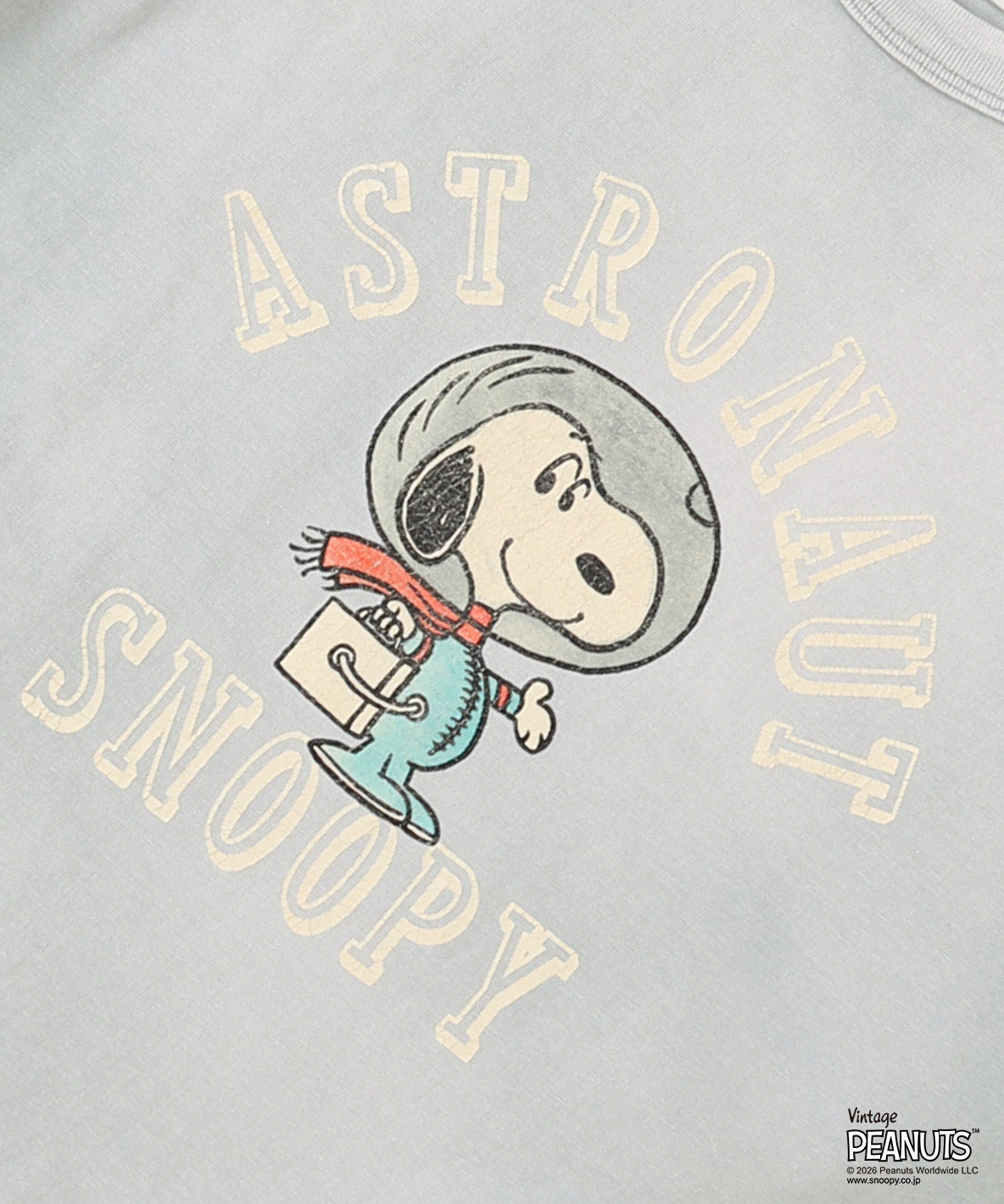 Vintage Cotton Jersey SNOOPY ASTRONAUT Tee(MENS)