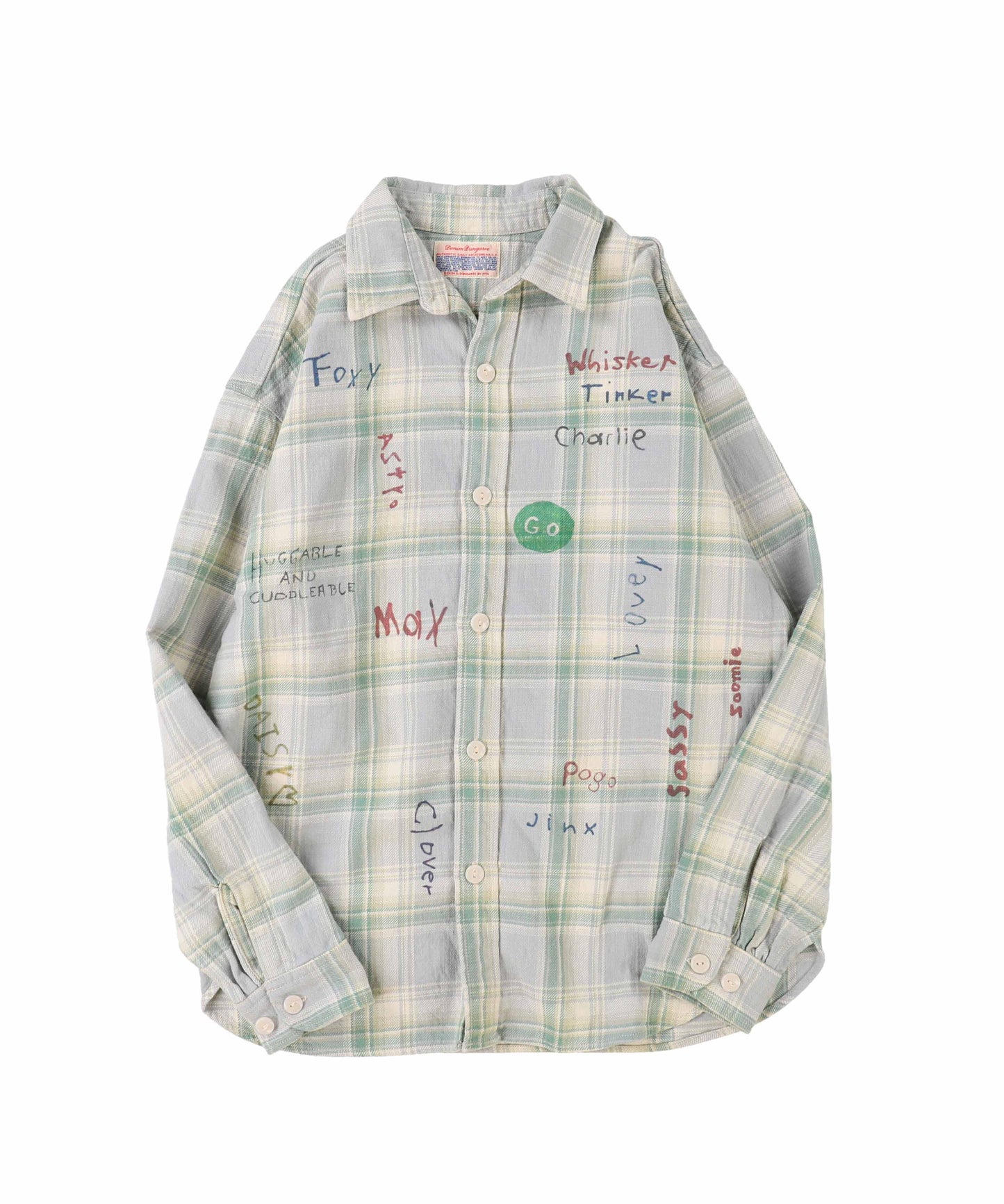 Plaid Scribble Shirt(LADIES)
