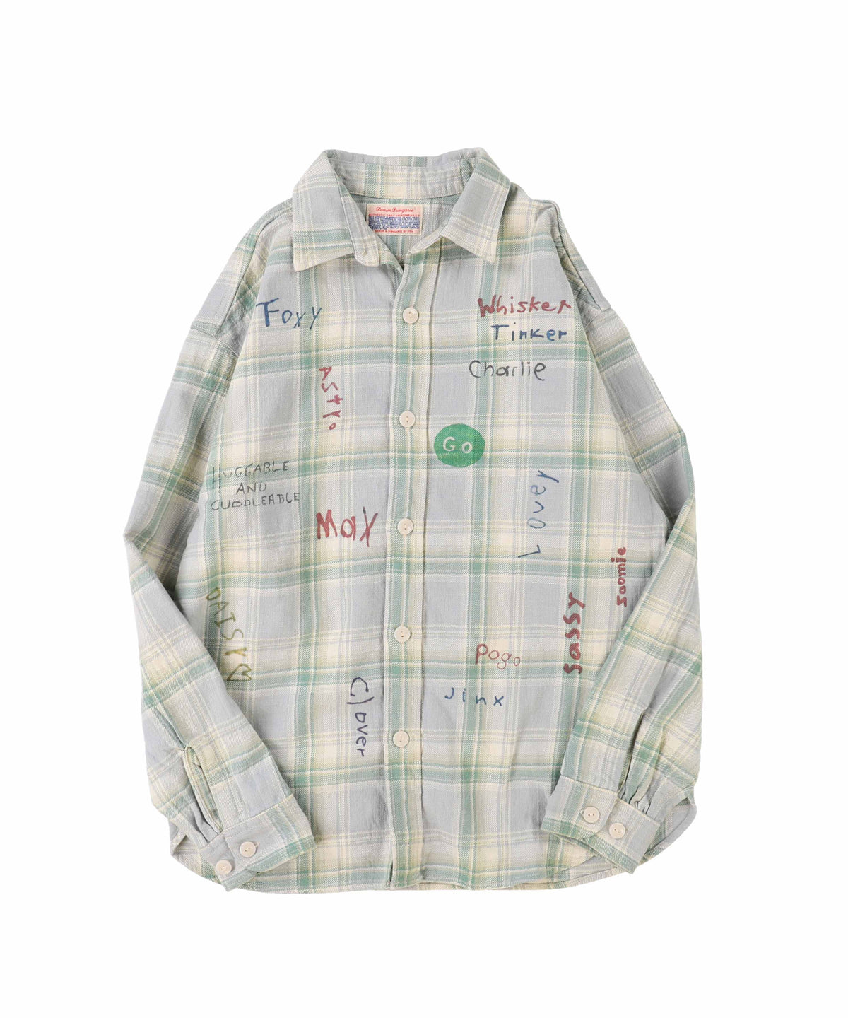 Plaid Scribble Shirt(MENS)