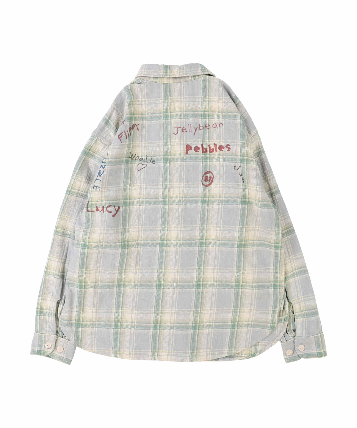 Plaid Scribble Shirt(LADIES)