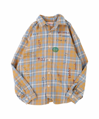 Plaid Scribble Shirt(LADIES)