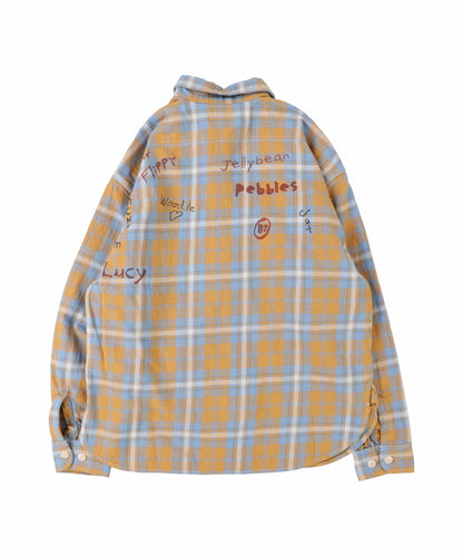 Plaid Scribble Shirt(LADIES)