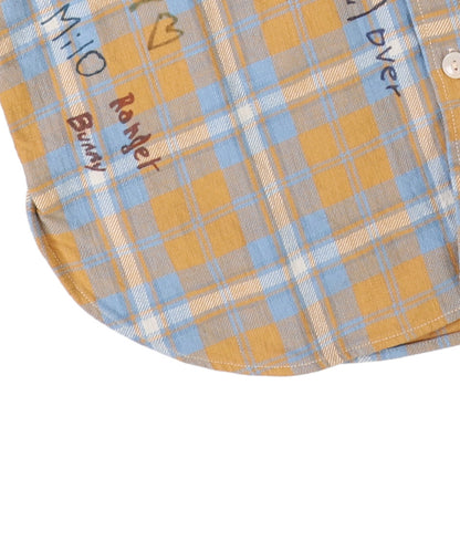 Plaid Scribble Shirt(LADIES)