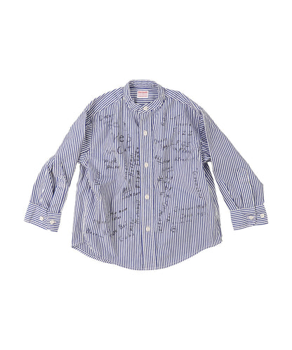 London Striped Scribble Shirt(MENS)