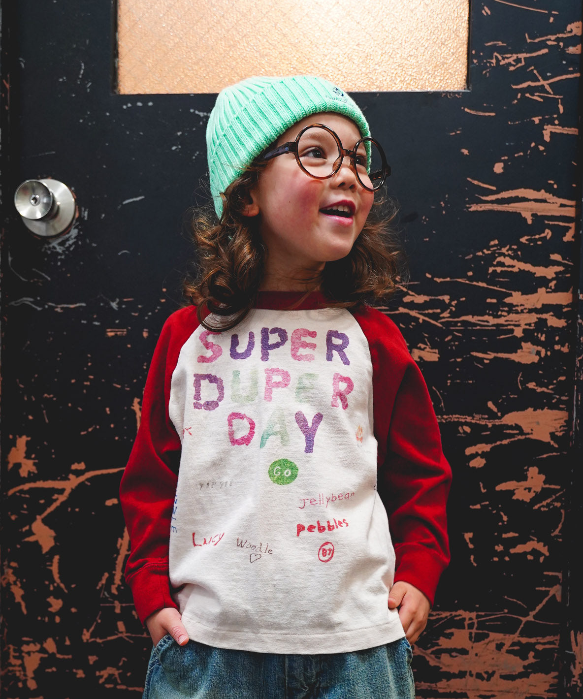 Vintage Cotton Jersey Scribble L/S Tee