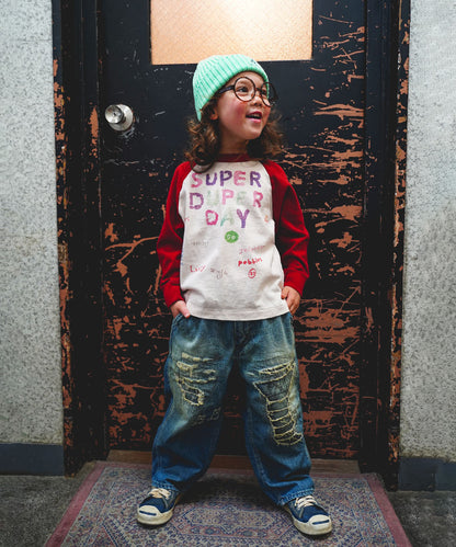 Vintage Cotton Jersey Scribble L/S Tee