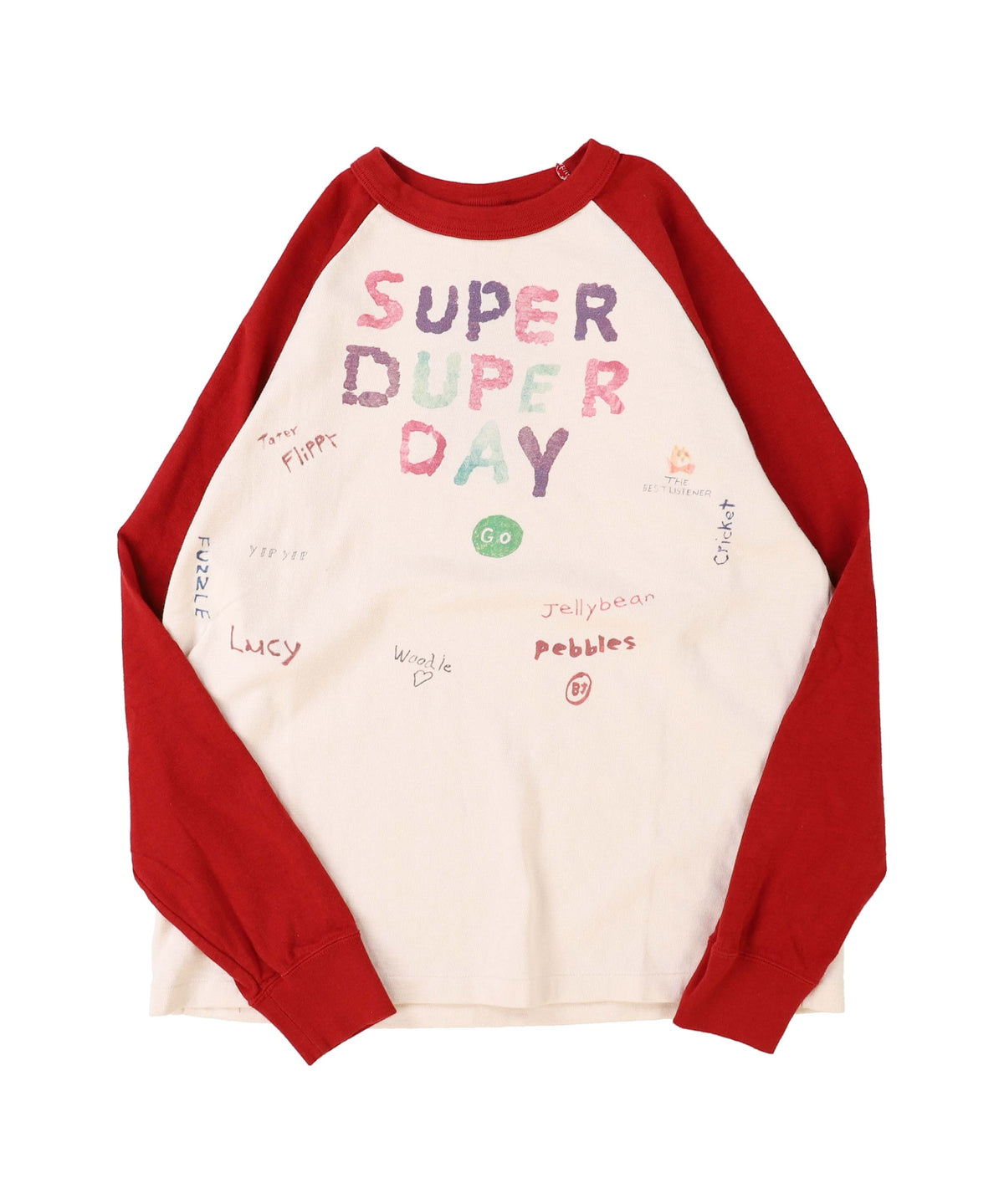 Vintage Cotton Jersey Scribble L/S Tee(LADIES)