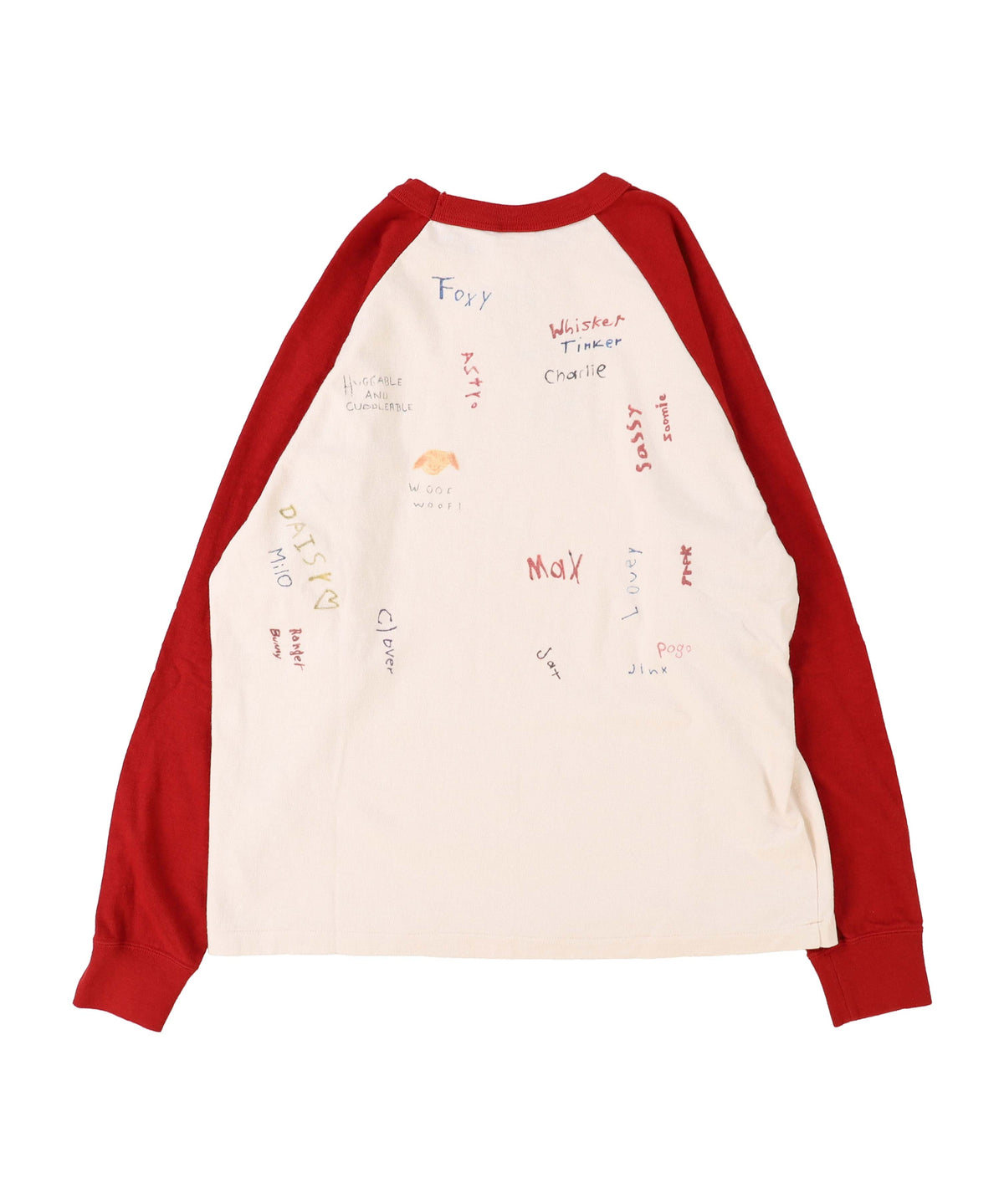 Vintage Cotton Jersey Scribble L/S Tee(LADIES)