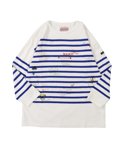 Striped Scribble L/S Tee(LADIES)