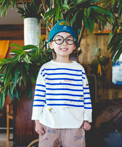Striped Scribble L/S Tee