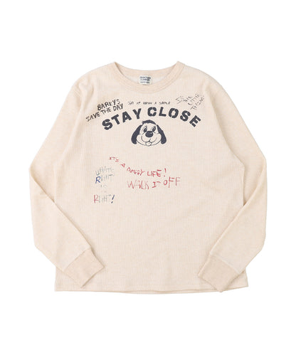 Scribble Waffle L/S Tee(LADIES)