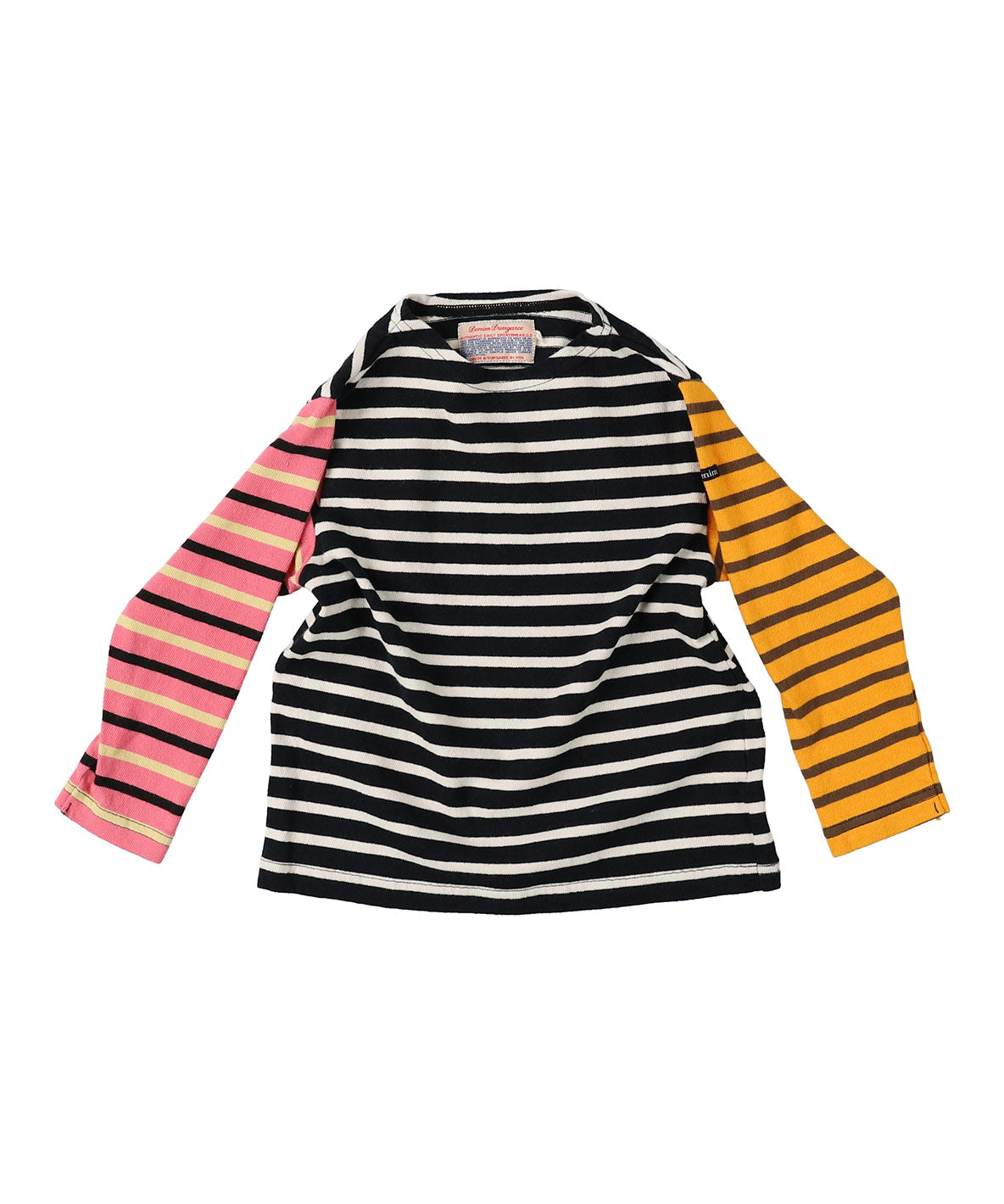 Striped Cotton Jersey Boatneck L/S Tee