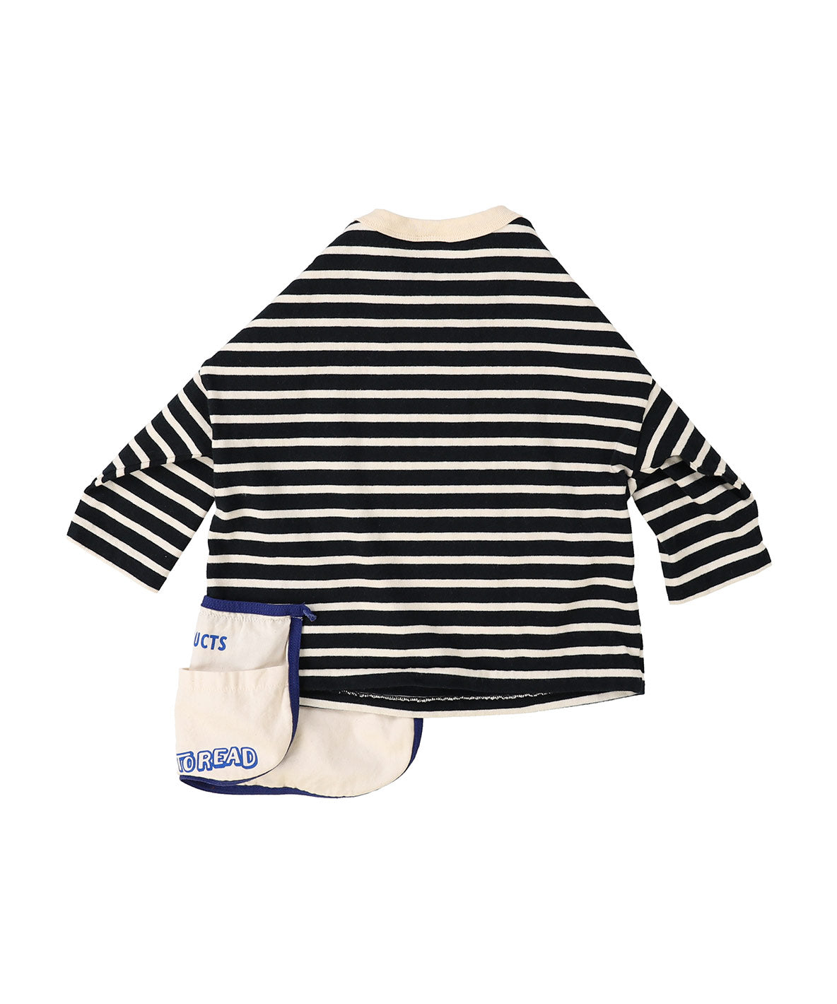 Striped Cotton Jersey Apron L/S Tee