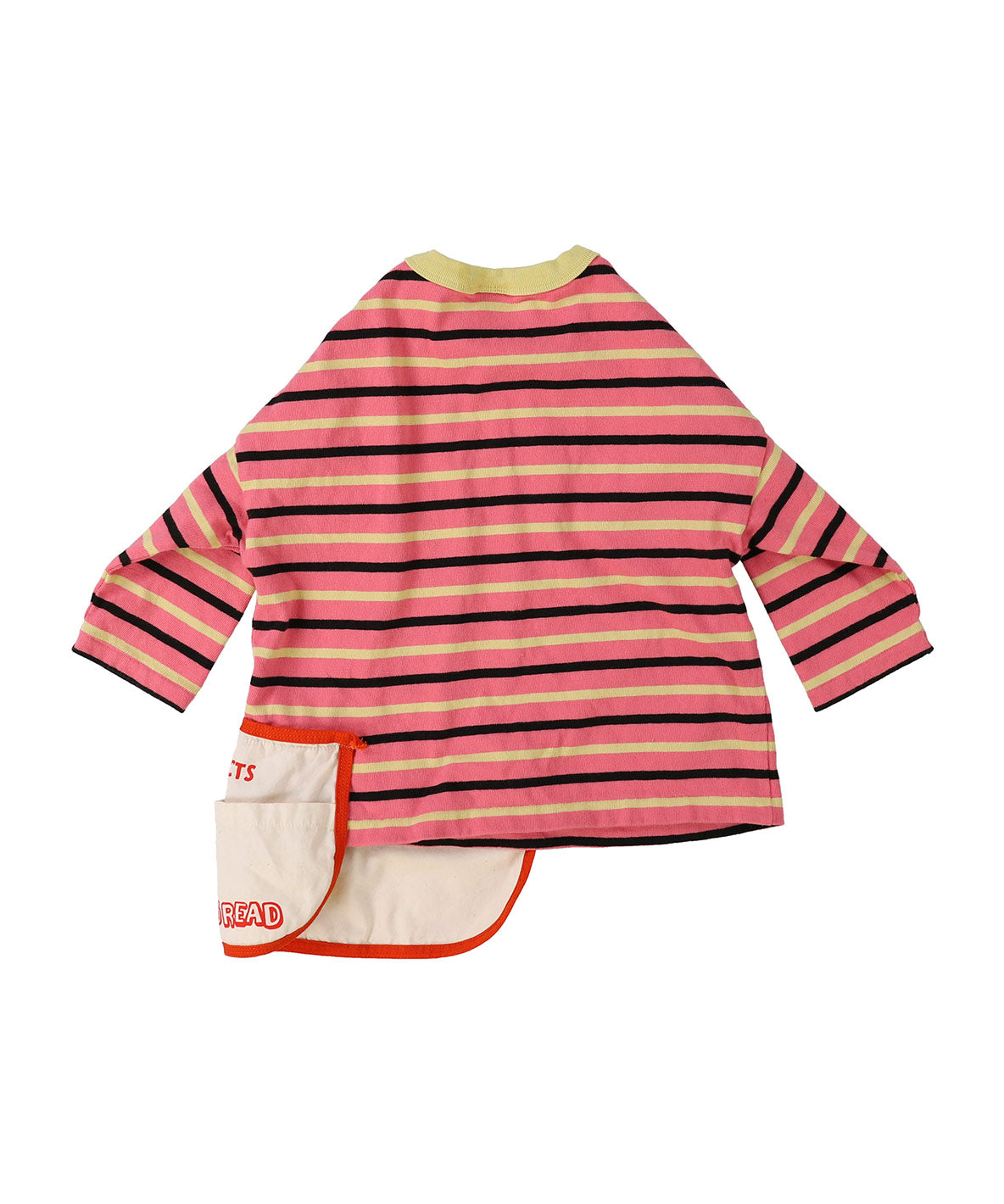 Striped Cotton Jersey Apron L/S Tee