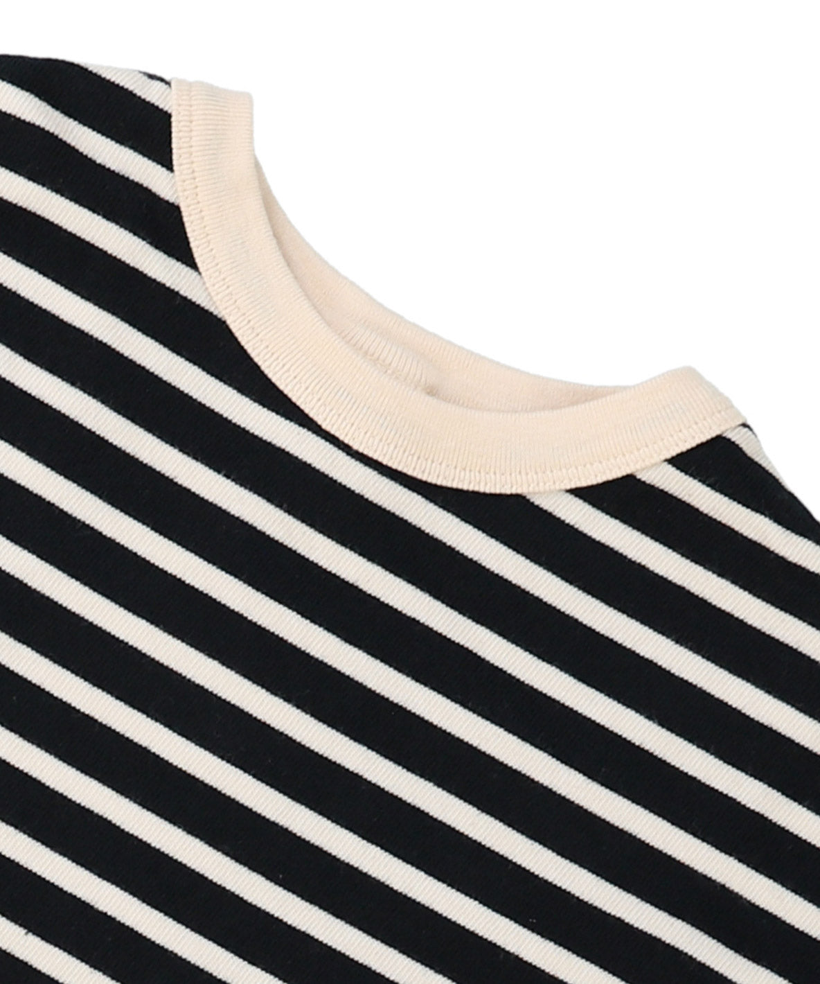Striped Cotton Jersey Apron L/S Tee(LADIES)