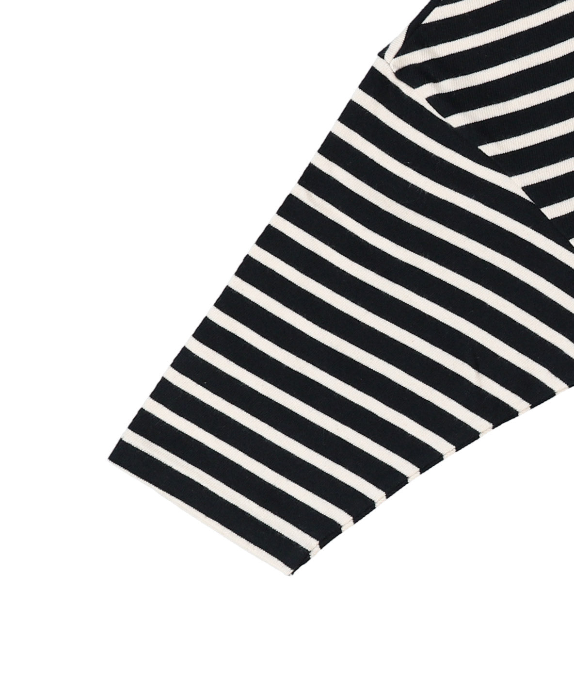 Striped Cotton Jersey Apron L/S Tee(LADIES)