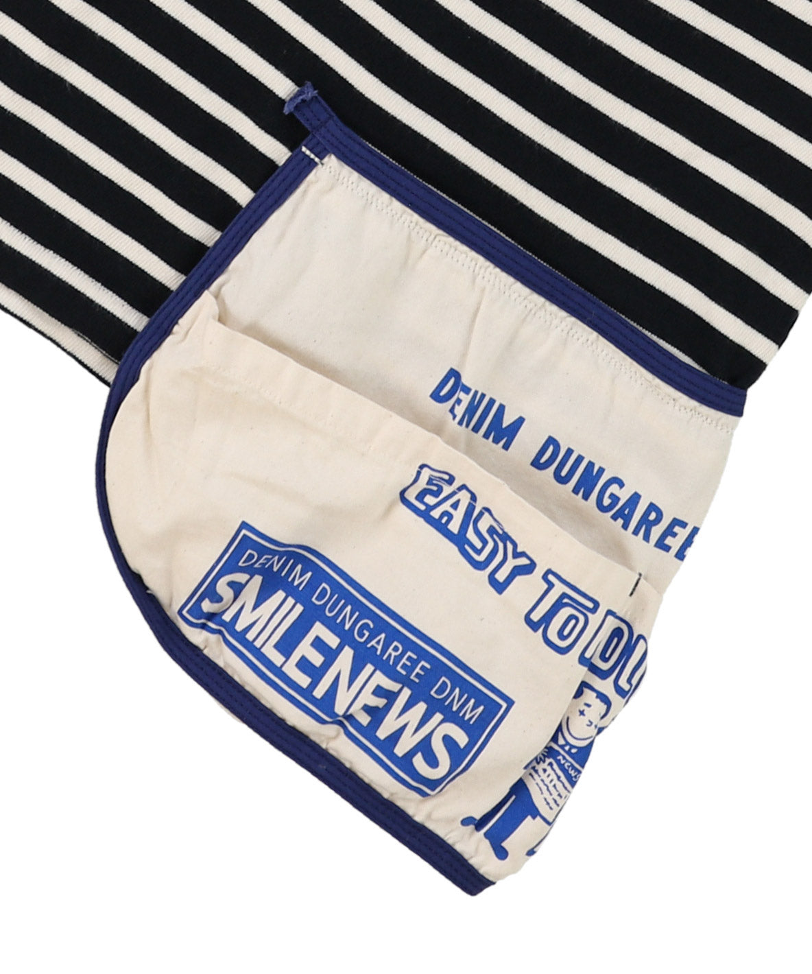 Striped Cotton Jersey Apron L/S Tee(LADIES)