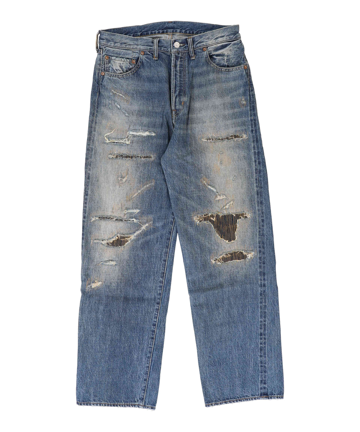12oz HOME MADE Denim Grunge Remake Pants(MENS)